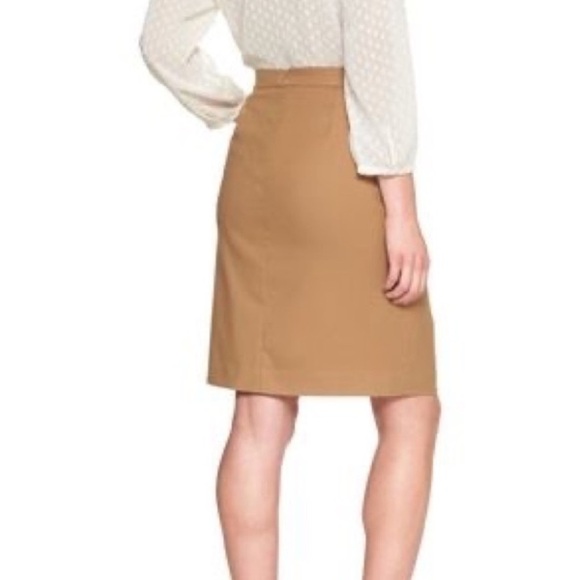 Banana Republic 0P Brown Pencil Skirt | Lined Classic Workwear Dressy Versatile - Picture 2 of 5